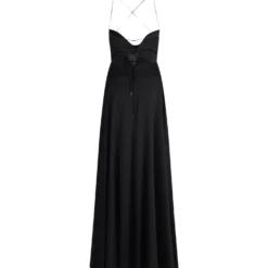Abendkleid mit Wasserfallausschnitt