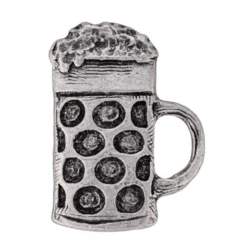 Anstecker Bierkrug Altsilber