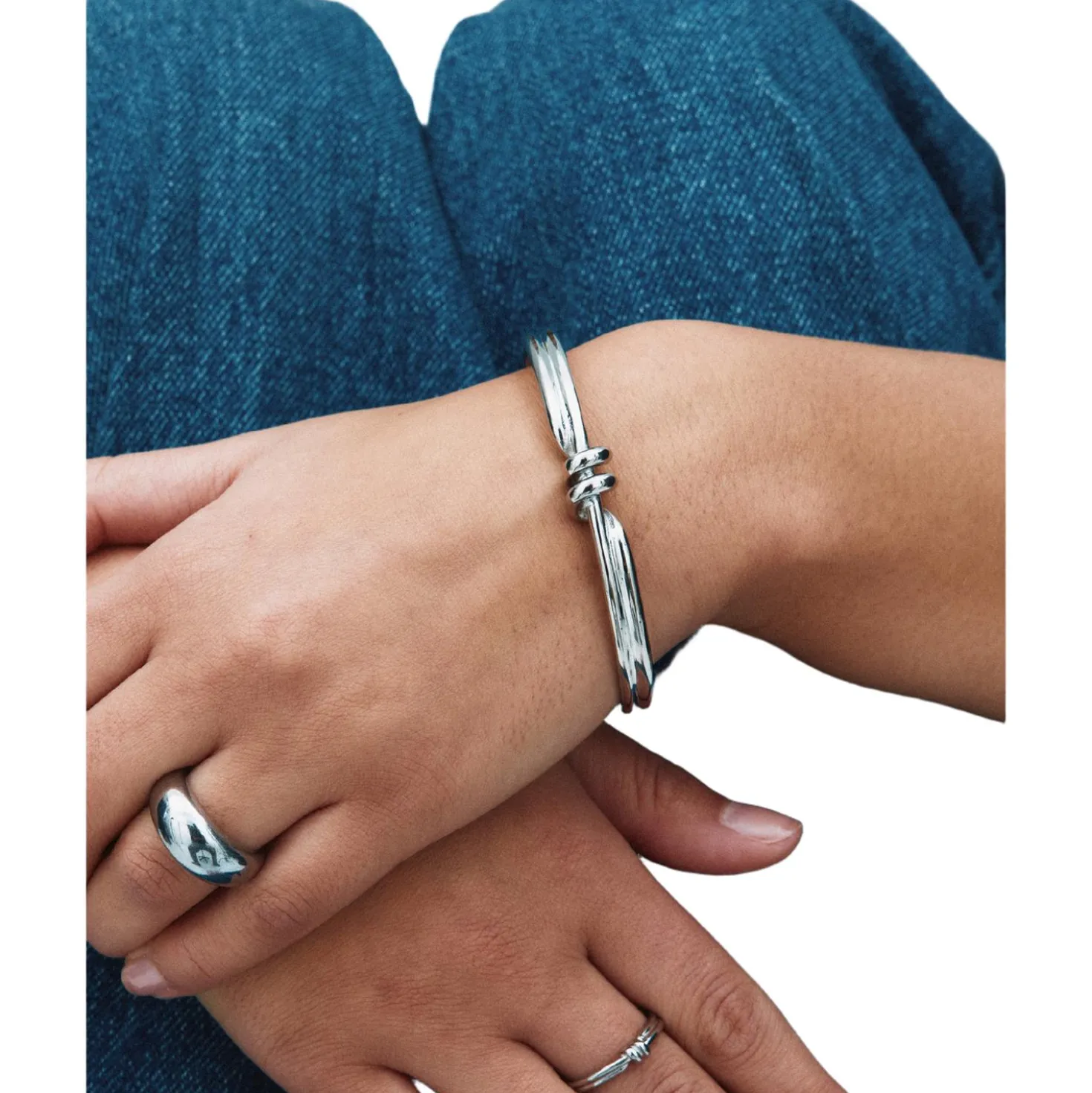 Armband Swivel Bangle Silver