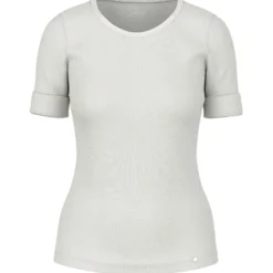 Baumwollstretch-shirt mit halbarm