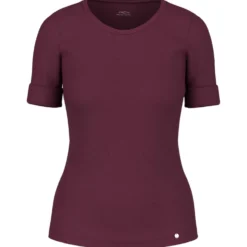Baumwollstretch-shirt mit halbarm