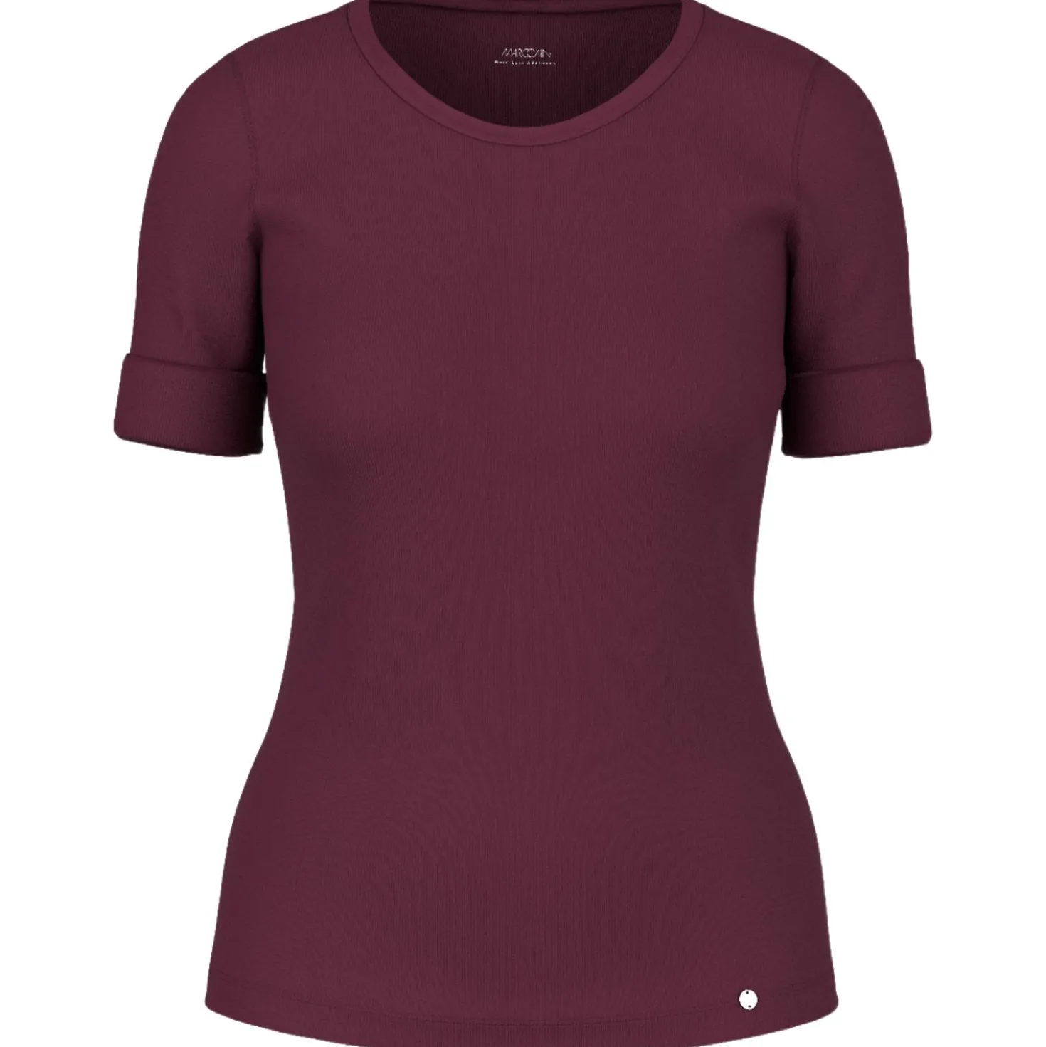 Baumwollstretch-shirt mit halbarm