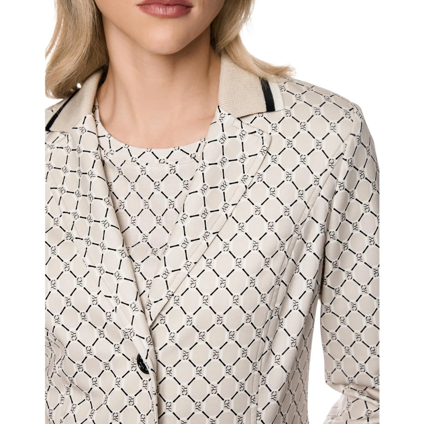 Bedruckter blazer aus scubajersey