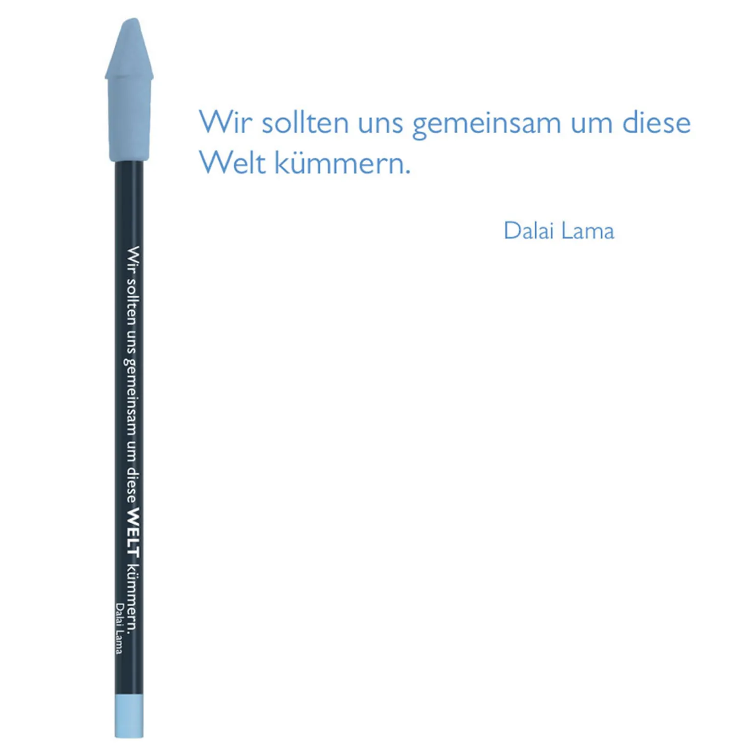 Bleistift blau Welt