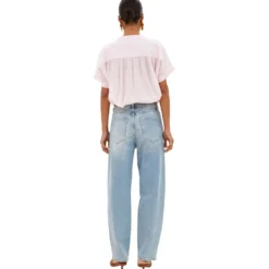 Bluse Minte Pin Stripe