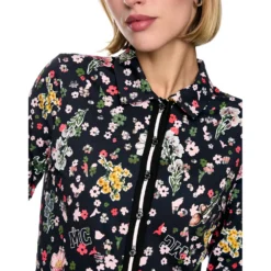 Bluse mit allover-print