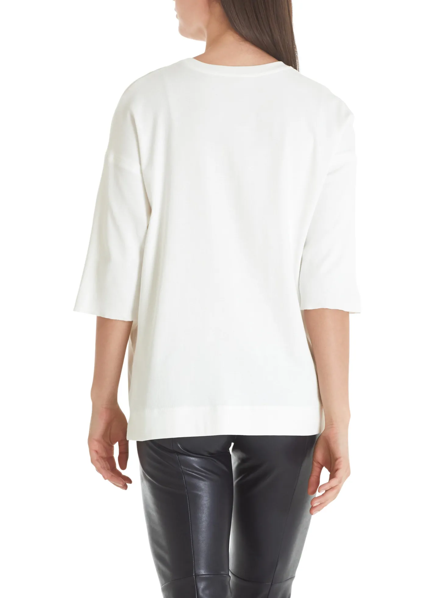 Blusenshirt aus Material-Mix