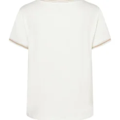 Blusenshirt mit kontrastabschlüssen