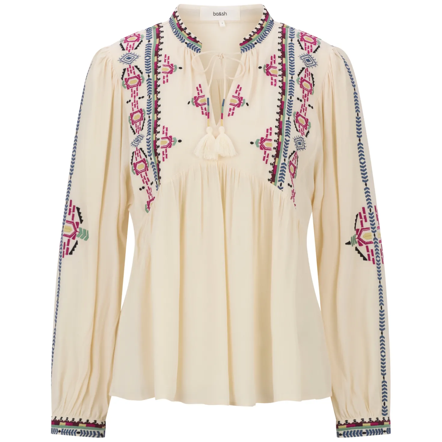 Boho-Bluse mit Stickerei