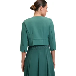 Bolero-Jacke mit Kellerfalten