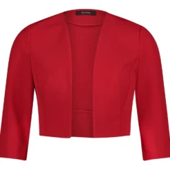Bolero-Jacke mit Kellerfalten