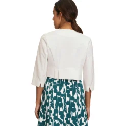 Bolero-Jacke mit Kellerfalten