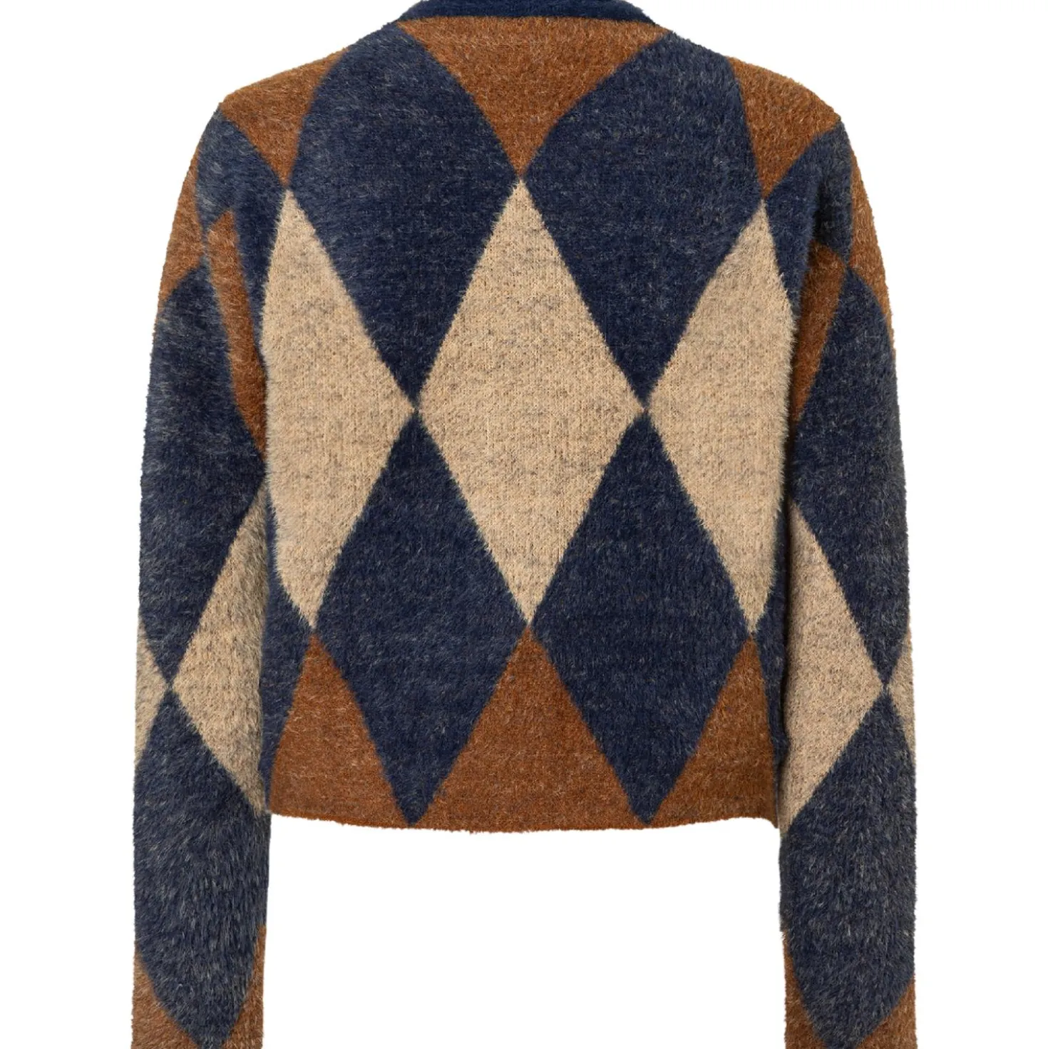 Cardigan mit rhomben-muster