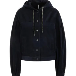 Cordjacke mit kapuze