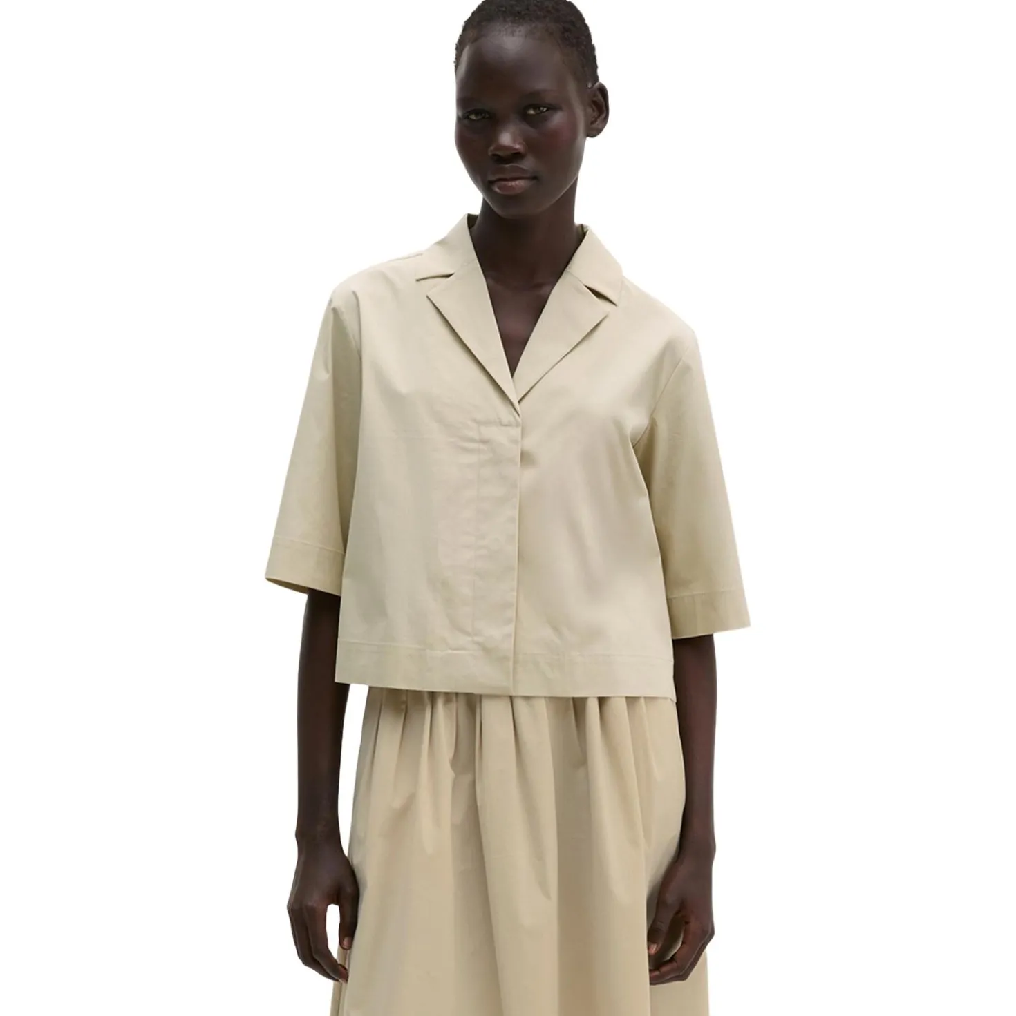 Crop-bluse relaxed