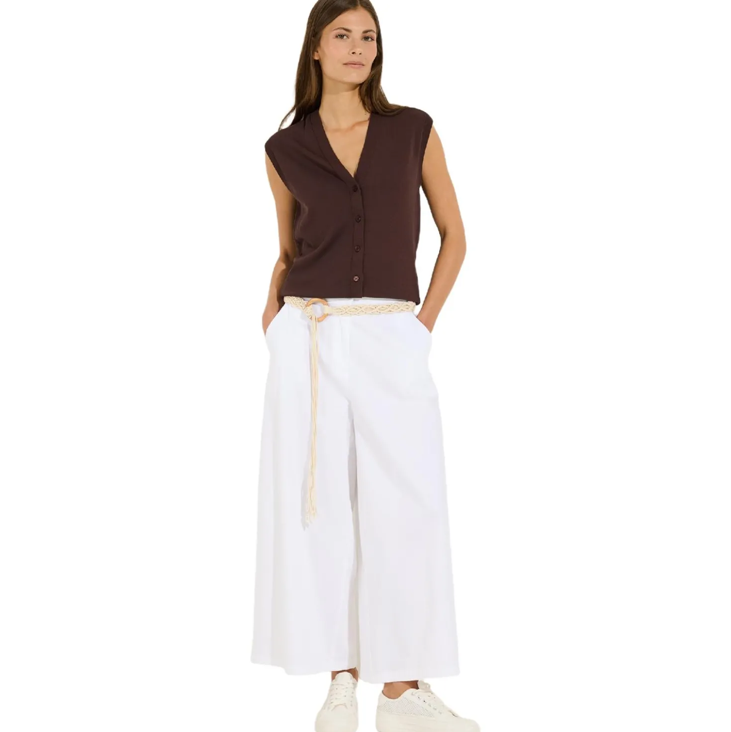 Culotte mit gürtel