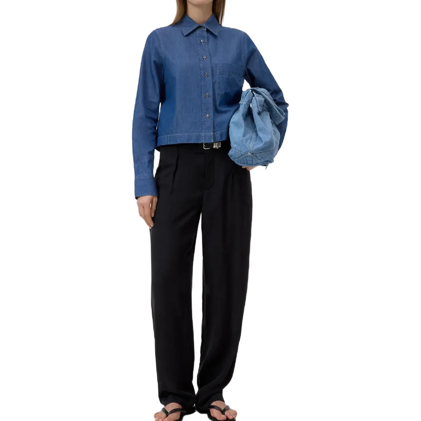 Denim-Bluse