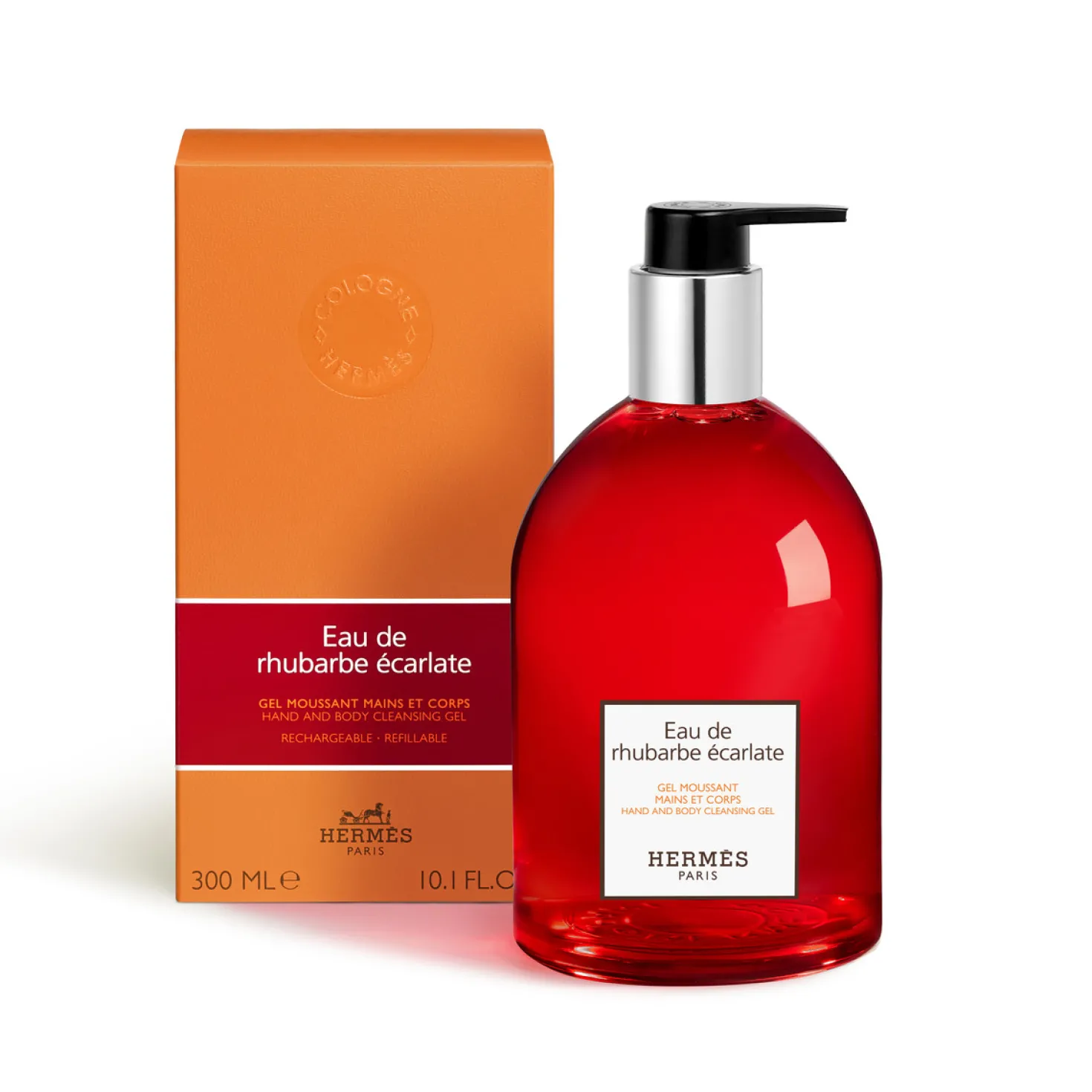 Eau de rhubarbe écarlate, Schaumgel für Hände und Körper