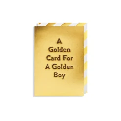 Grußkarte Golden Boy