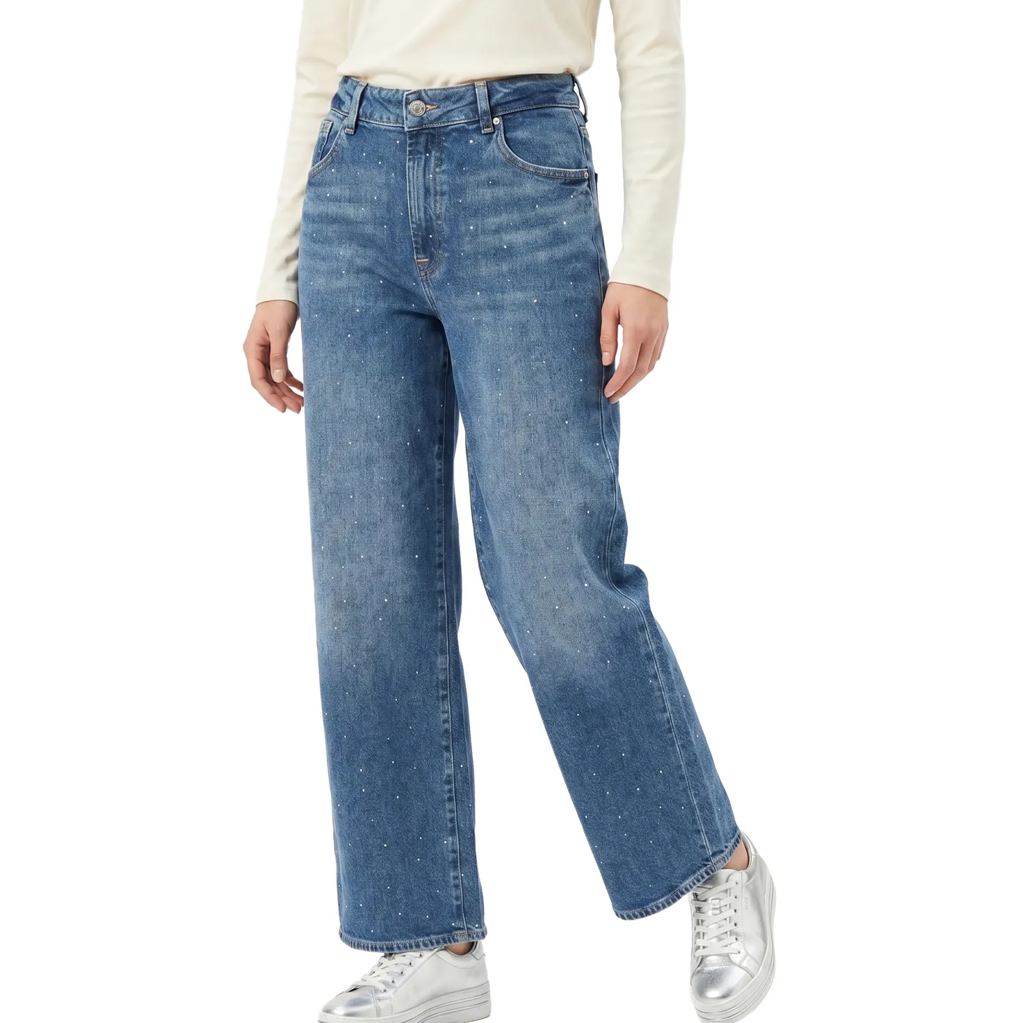 Jeans mit Strass-Details