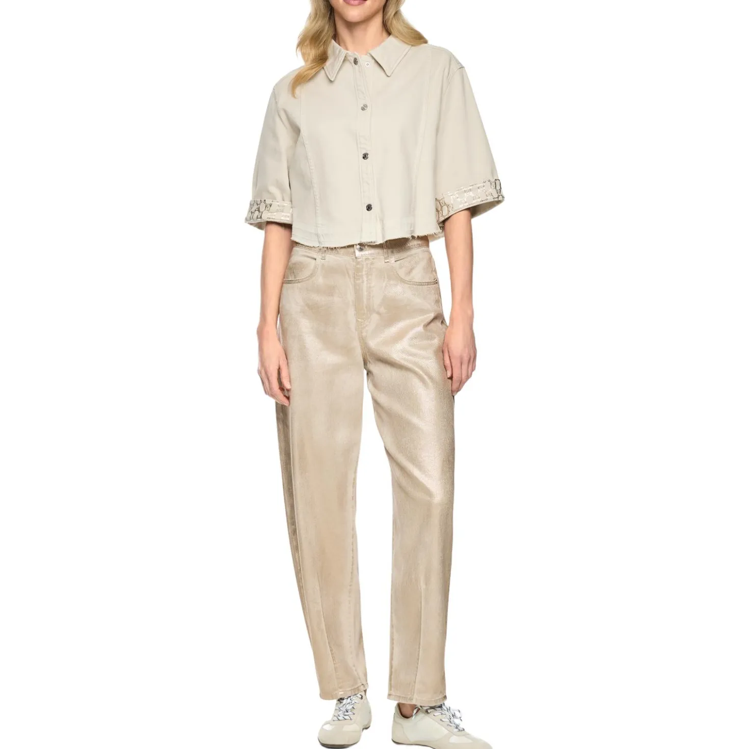 Jeans ruma mit gold-finish