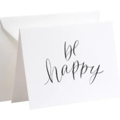 Karte Handlettering - Be happy