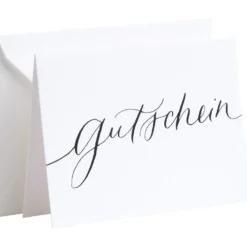 Karte Handlettering - Gutschein