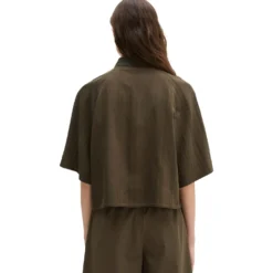 Kurzarm-crinkle-bluse relaxed