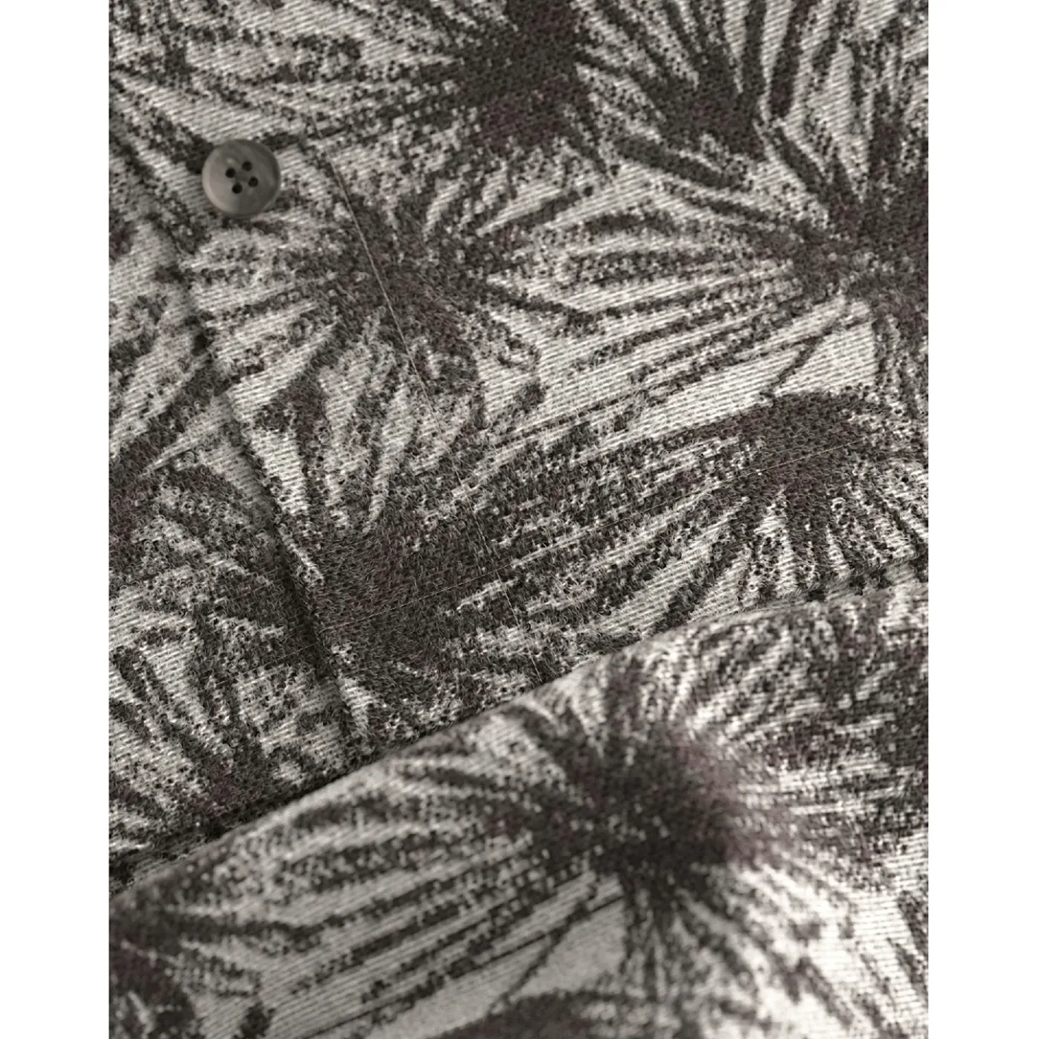 Kurzarmhemd mit Palmblatt-Print
