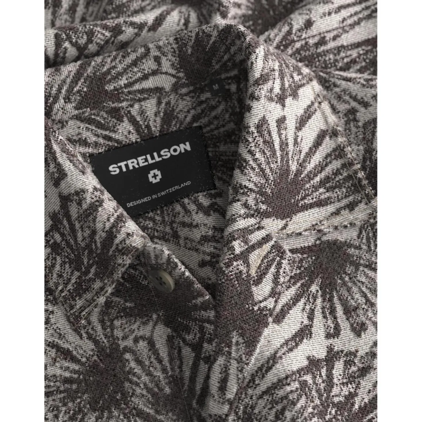 Kurzarmhemd mit Palmblatt-Print
