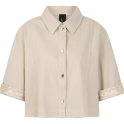 Kurze denim-bluse