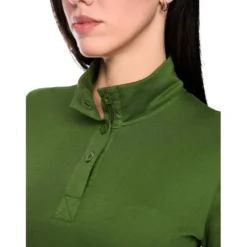 Langarm-shirt mit stehkragen