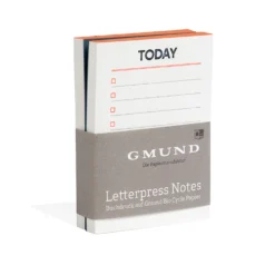 Letterpress Notes Set Neon orange/blau