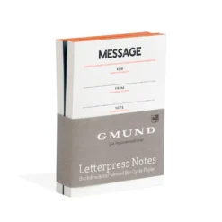 Letterpress Notes Set Neon orange/blau