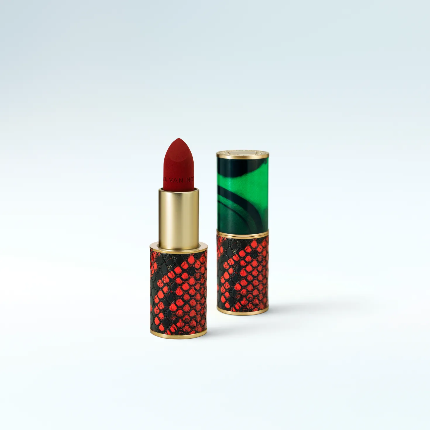 Malachite Snake Lipstick Case