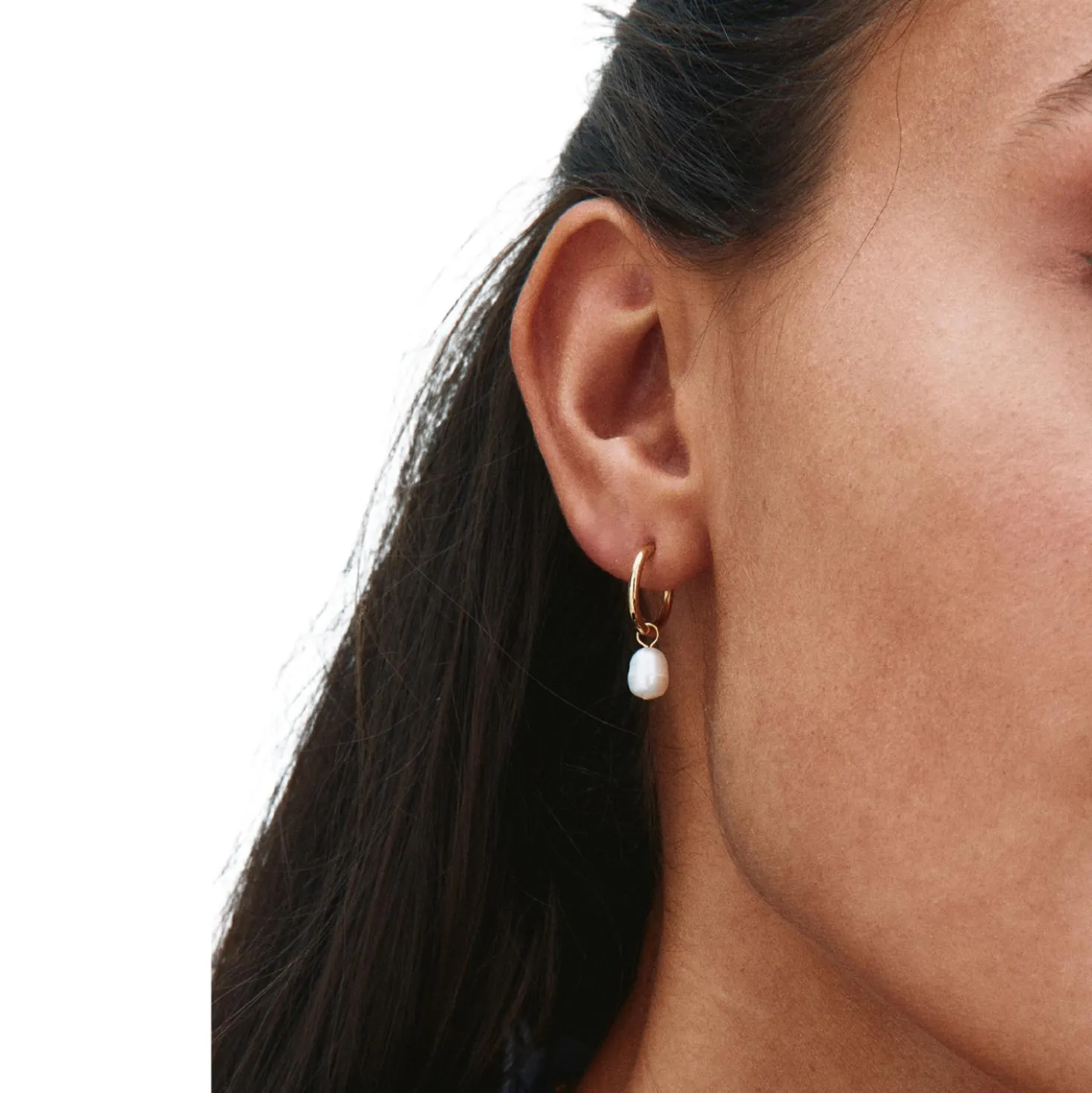 Ohrringe Perla Hoops Gold