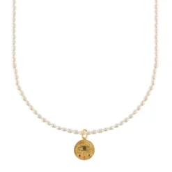 Perlen-Halskette Kressida Mini Oval