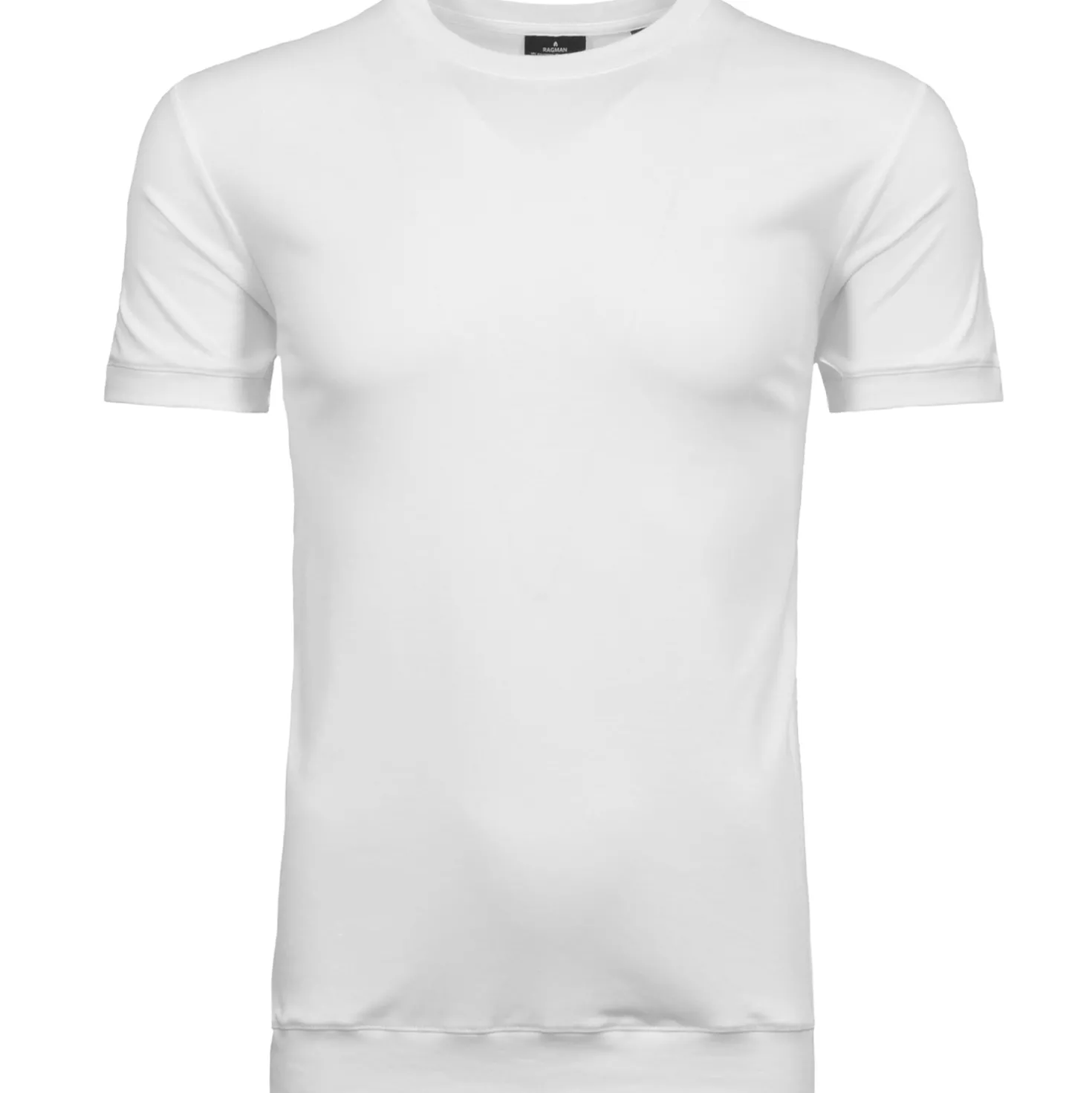 Pima t-shirt rundhals mit bündchen