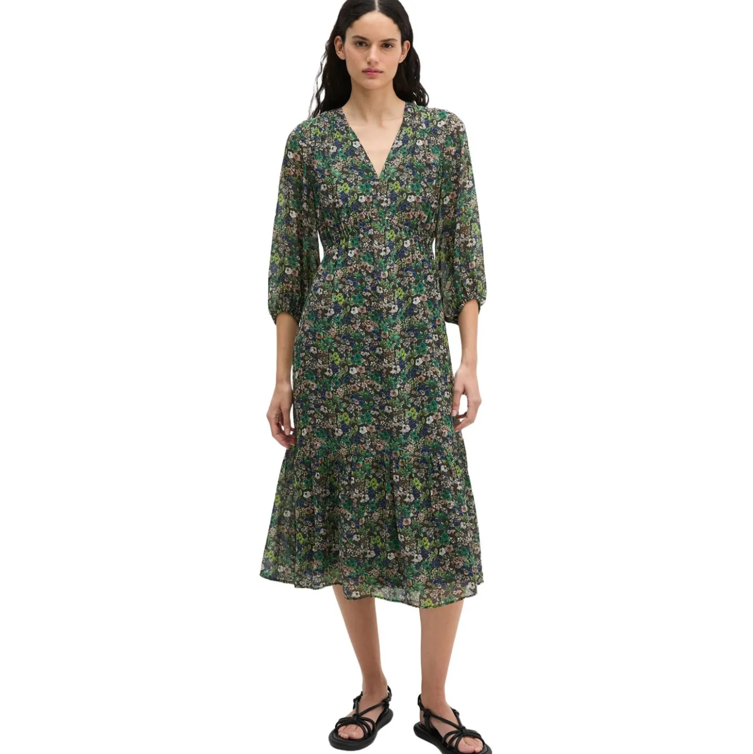 Print-kleid flared