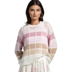 Pullover mit Blockstreifen