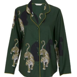 Pyjamaoberteil Olive