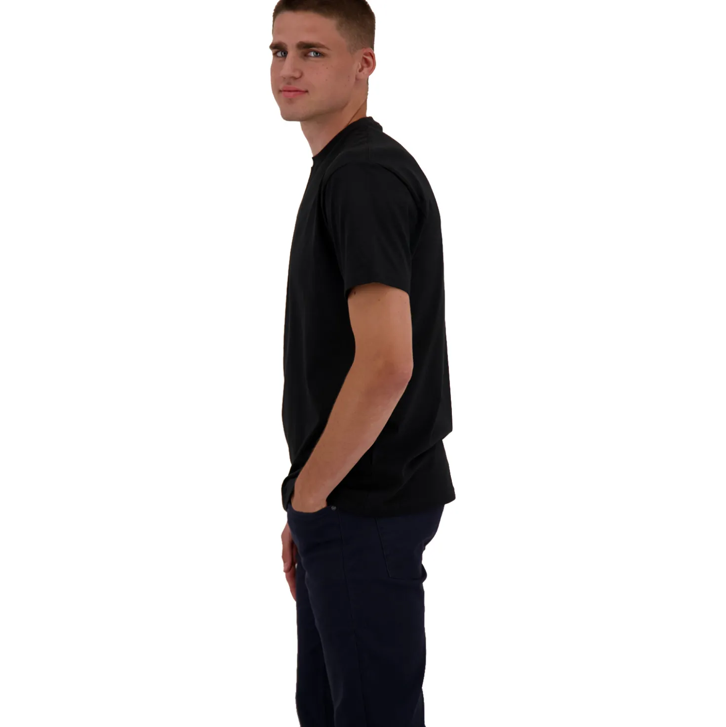 Ragman doppelpack - 2 t-shirts mit rundhals
