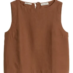 ärmellose leinenbluse regular