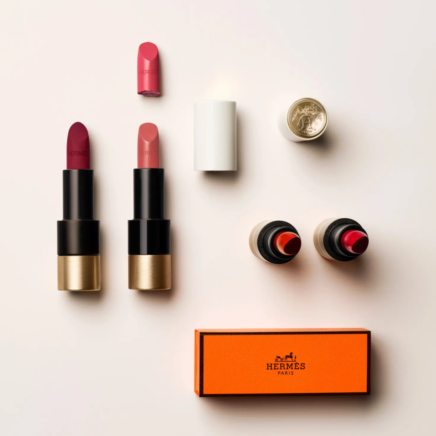 Rouge Hermès, Seidig glänzender Lippenstift, Beige Sanguine