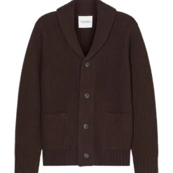 Schalkragen-Strickjacke