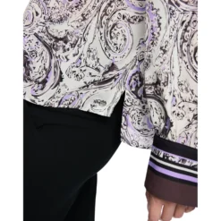 Schluppenbluse mit print