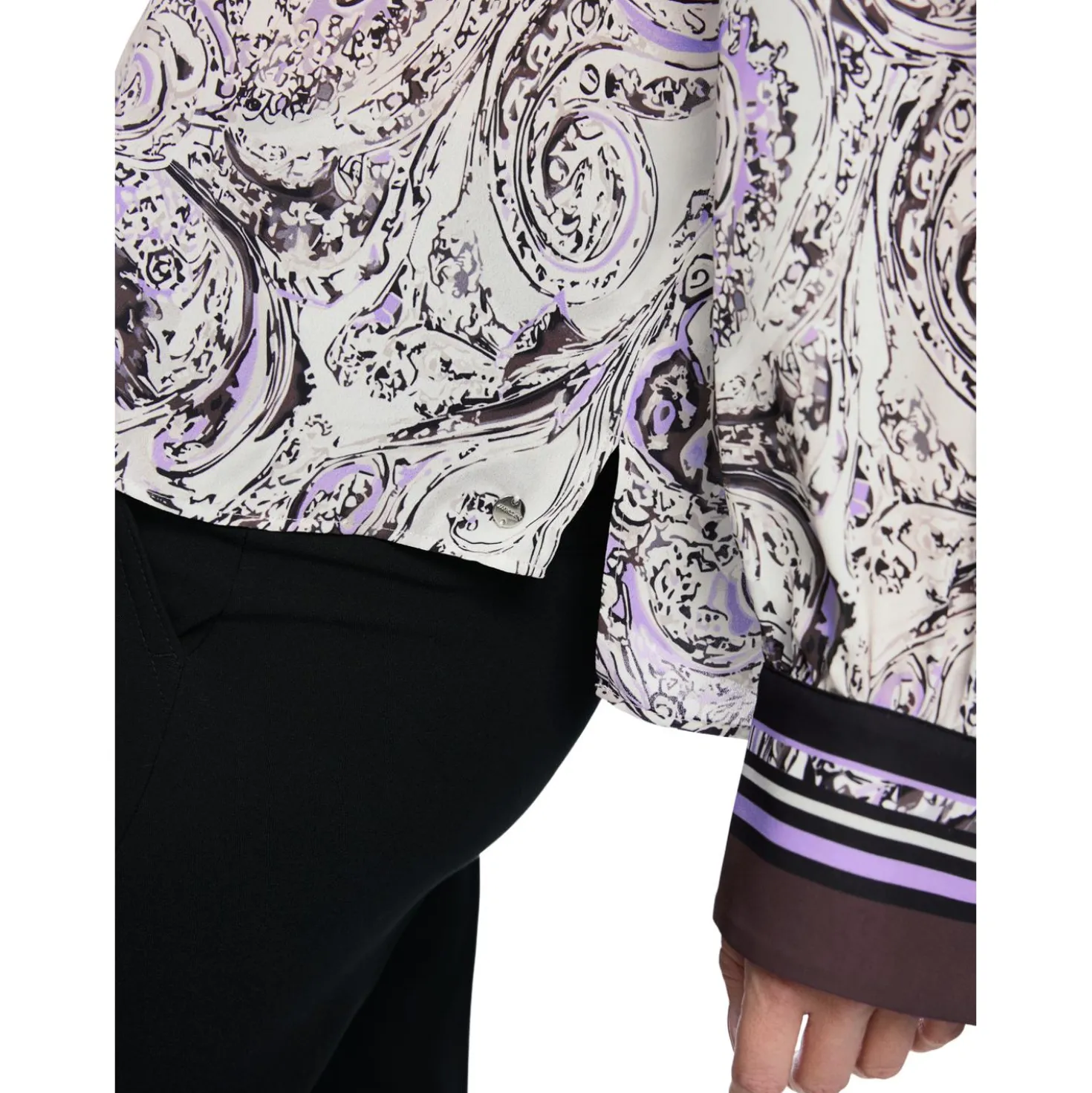 Schluppenbluse mit print