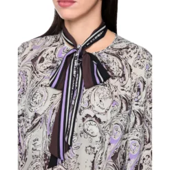 Schluppenbluse mit print