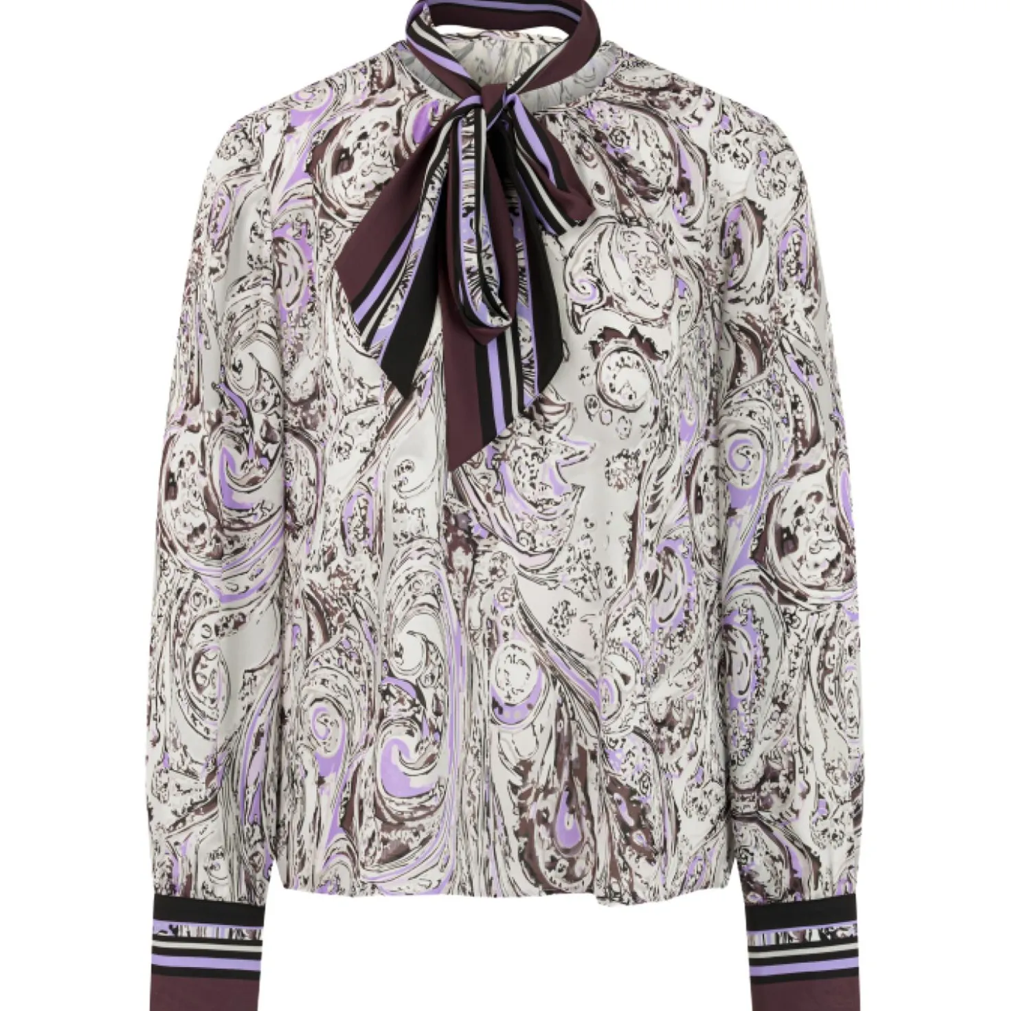 Schluppenbluse mit print