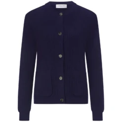 Schurwoll Strickjacke